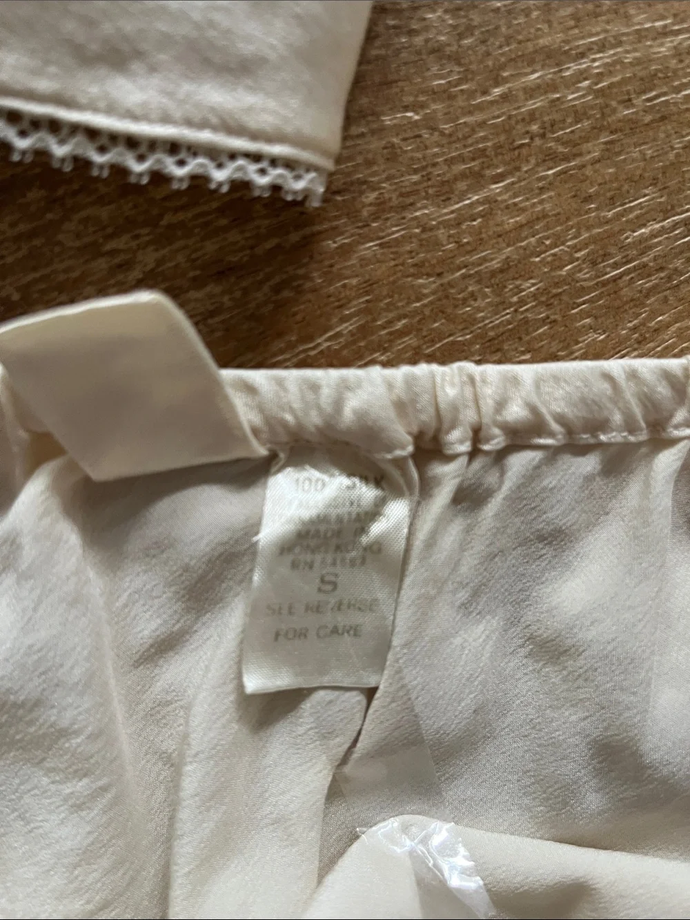 Victoria's Secret Ivory Lace-Trim Camisole & panty set